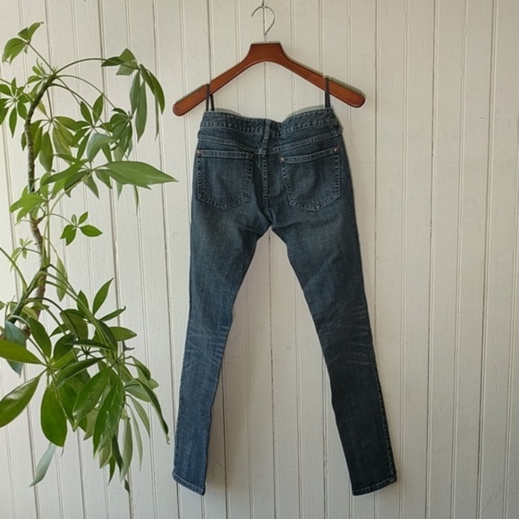 Free People Dark wash mid rise skinny jeans 26 - Picture 3 of 5